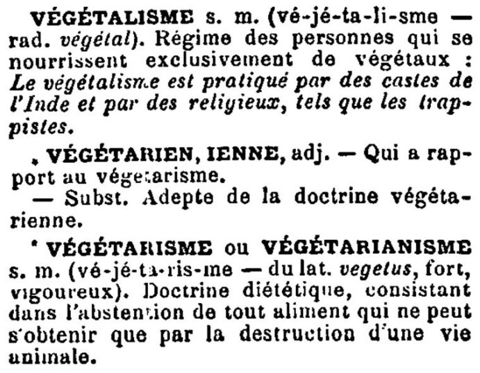 Définition  Végétarien - Végétarienne